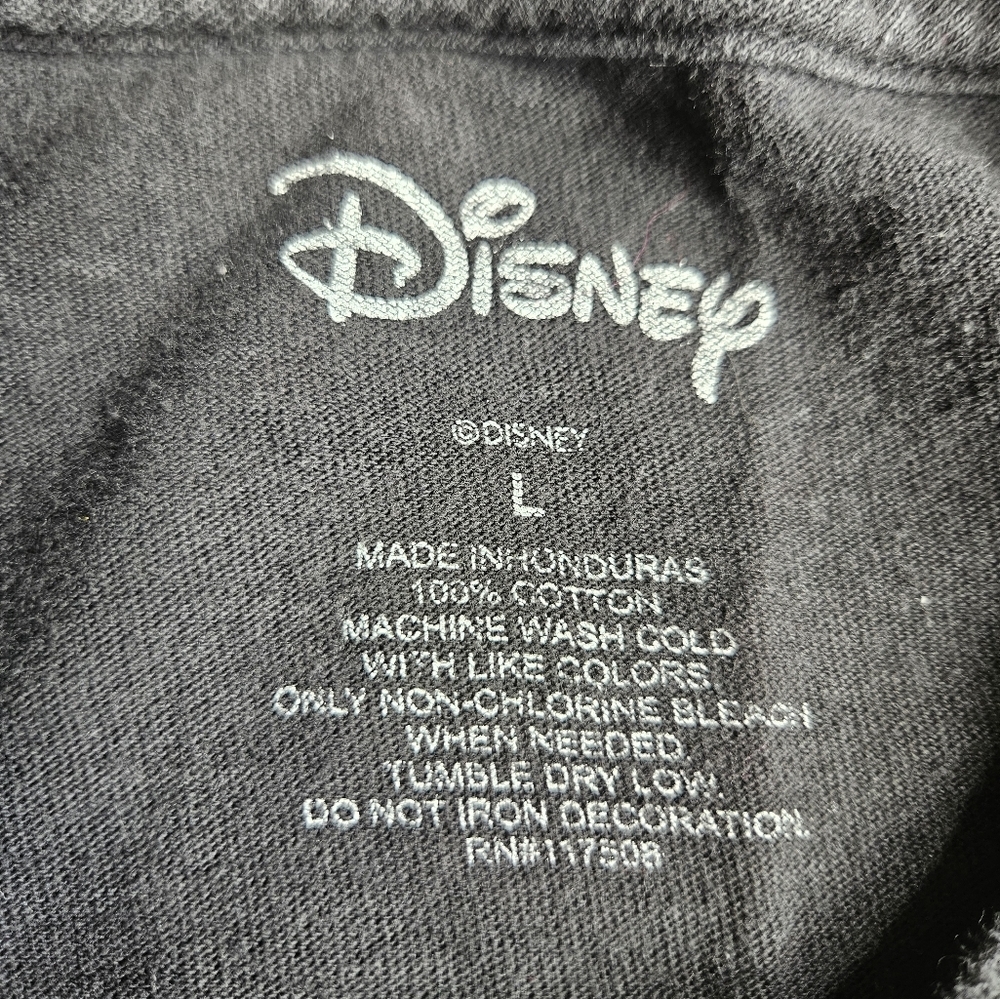 Disney Lilo & Stitch Graphic Tshirt Black Large Hawaiian Tropical Theme - Picture 4 of 8
